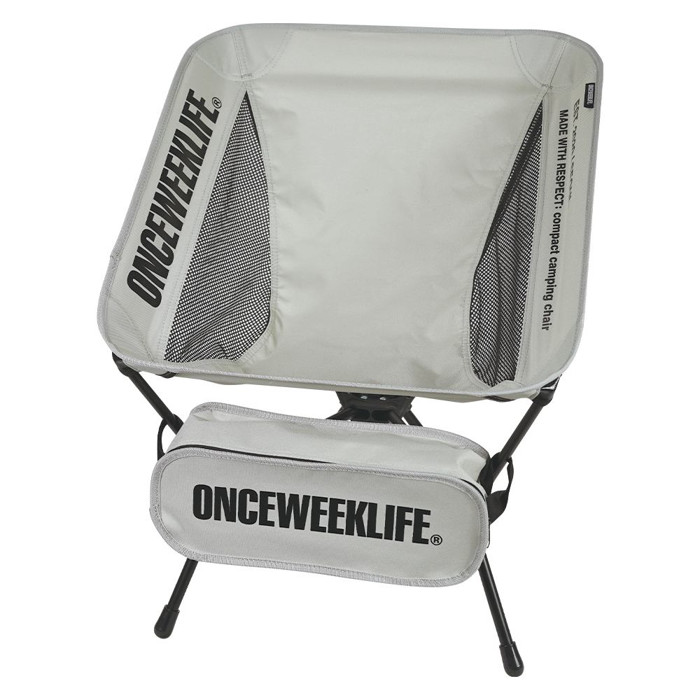 원스위크라이프 캠핑 경량 휴대용 백패킹 컴팩트 체어 그레이