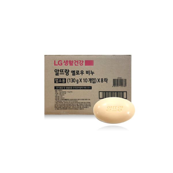 LG 드봉 비누 알뜨랑 옐로우 x 80개 130g 벌크 알비누 : ATCb
