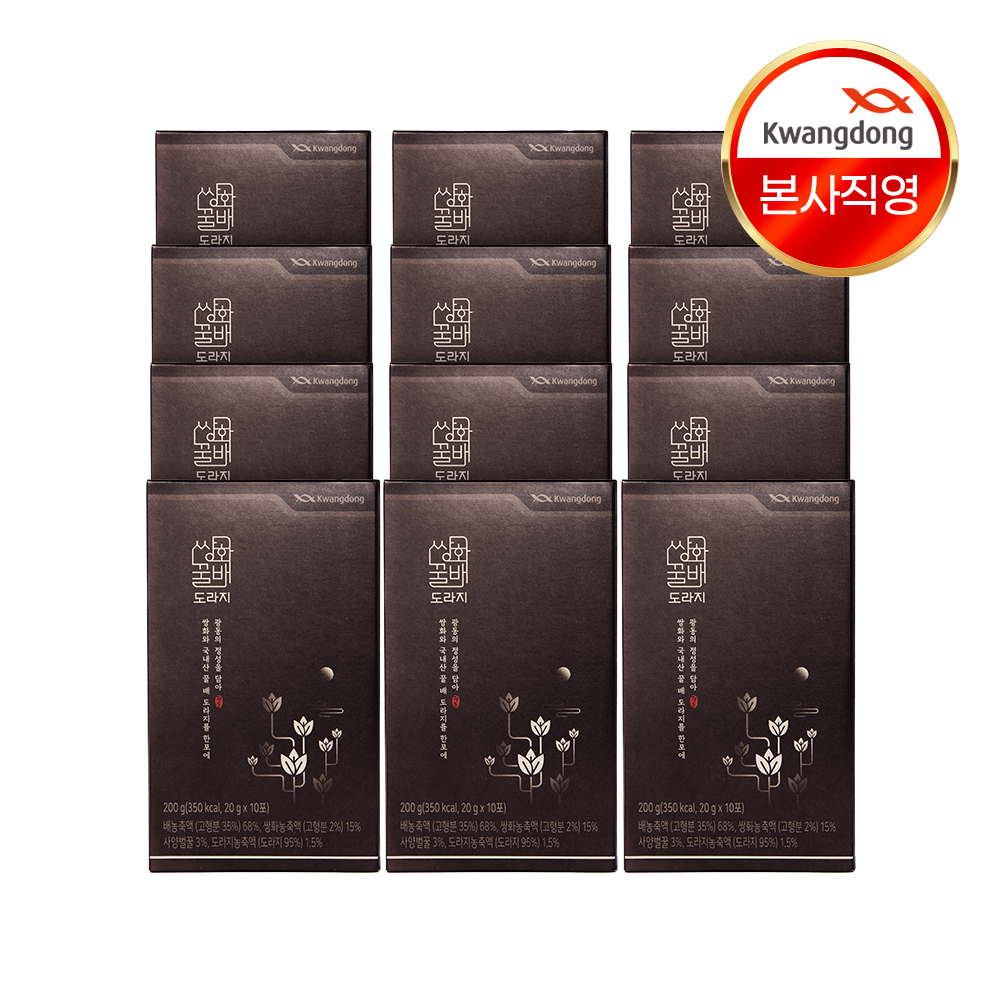 광동 쌍화 꿀배도라지 젤리 10포, 12개