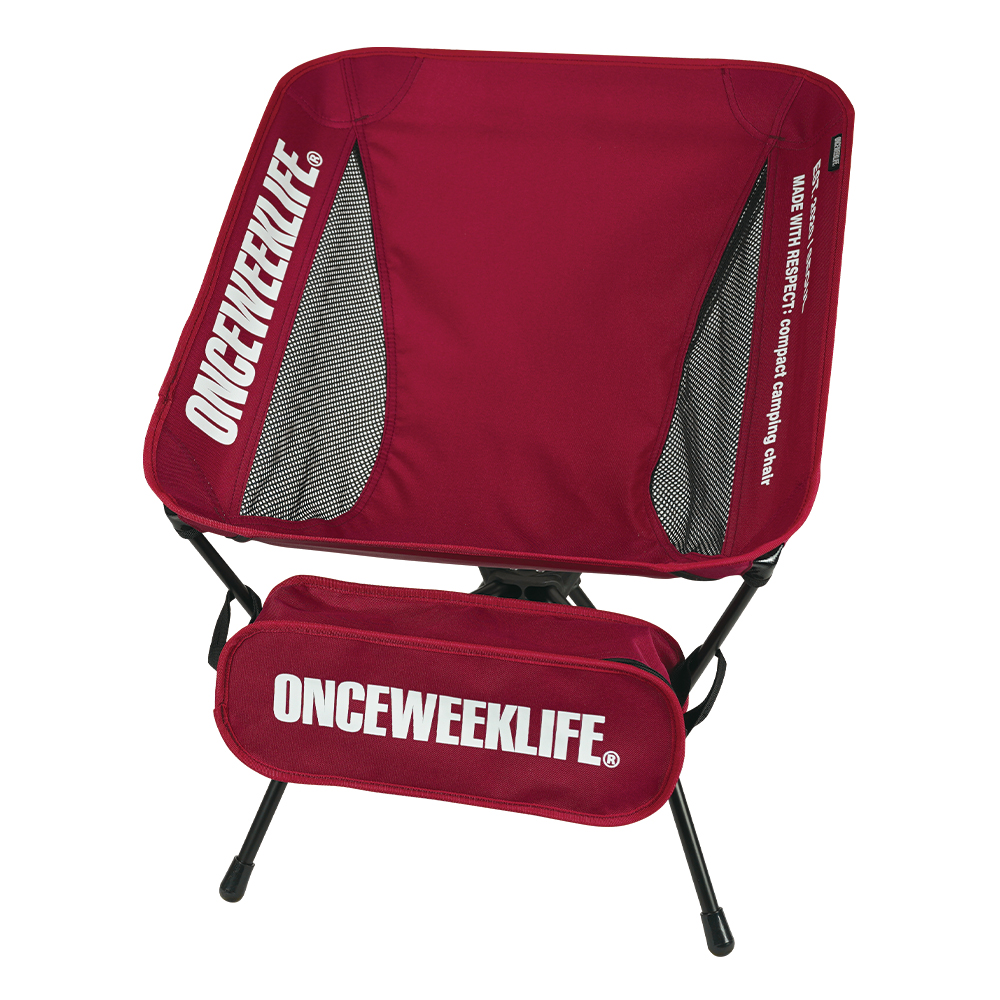 원스위크라이프 캠핑 경량 휴대용 백패킹 컴팩트 체어 버건디