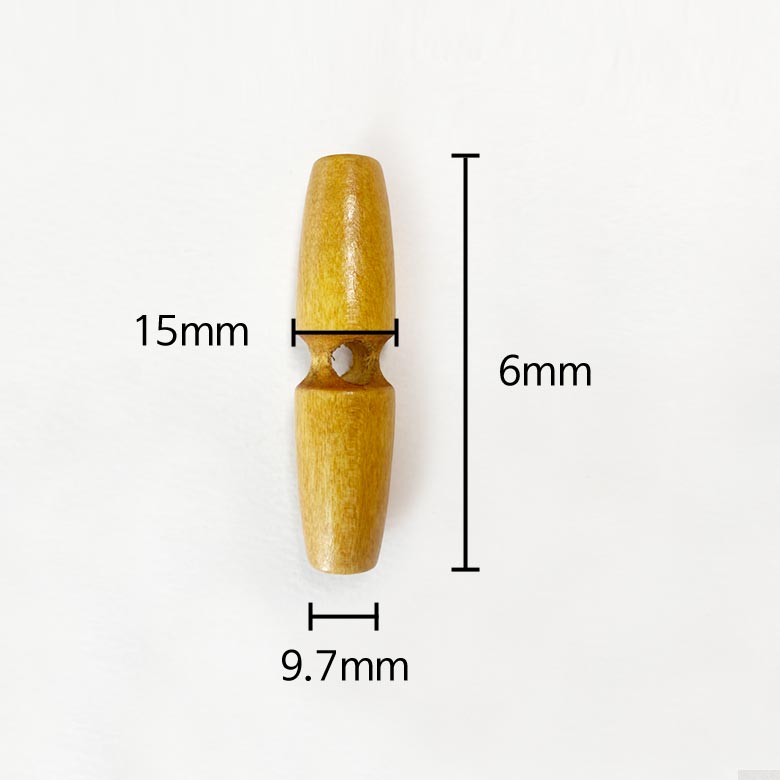 6cm 1구 앵글 떡볶이단추 토글단추 코트단추 - 상세 이미지 2