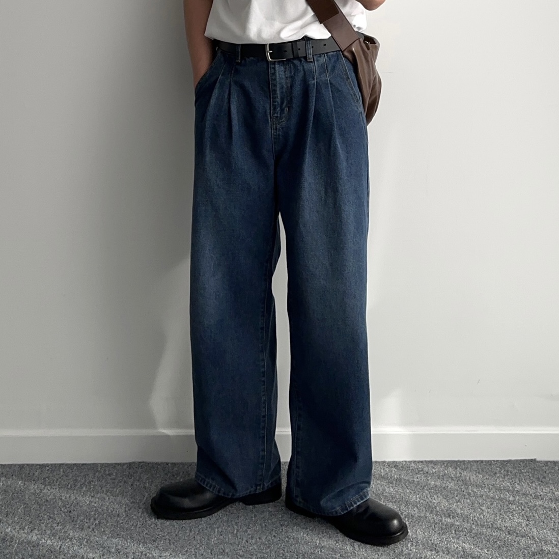 1+1 남자통청바지 남자블랙진 - 상세 이미지 3