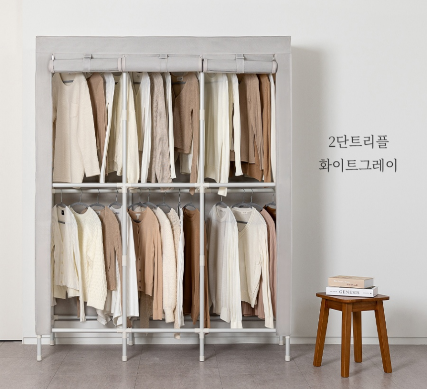 옷장 키큰장 미니 원룸 간이 장롱 2단 싱글