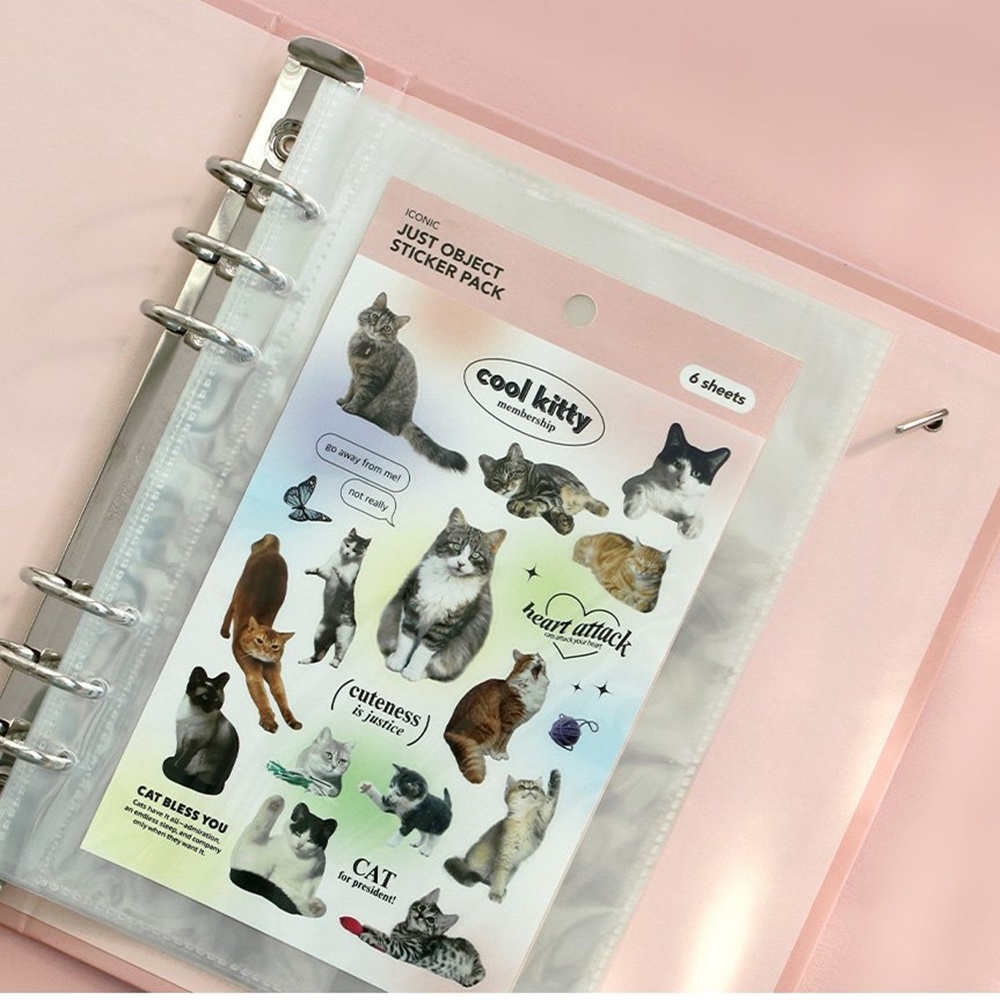 A5 6공 바인더 속지 - 포토카드 포카 네컷사진 스티커 보관(1포켓) - 메인 이미지
