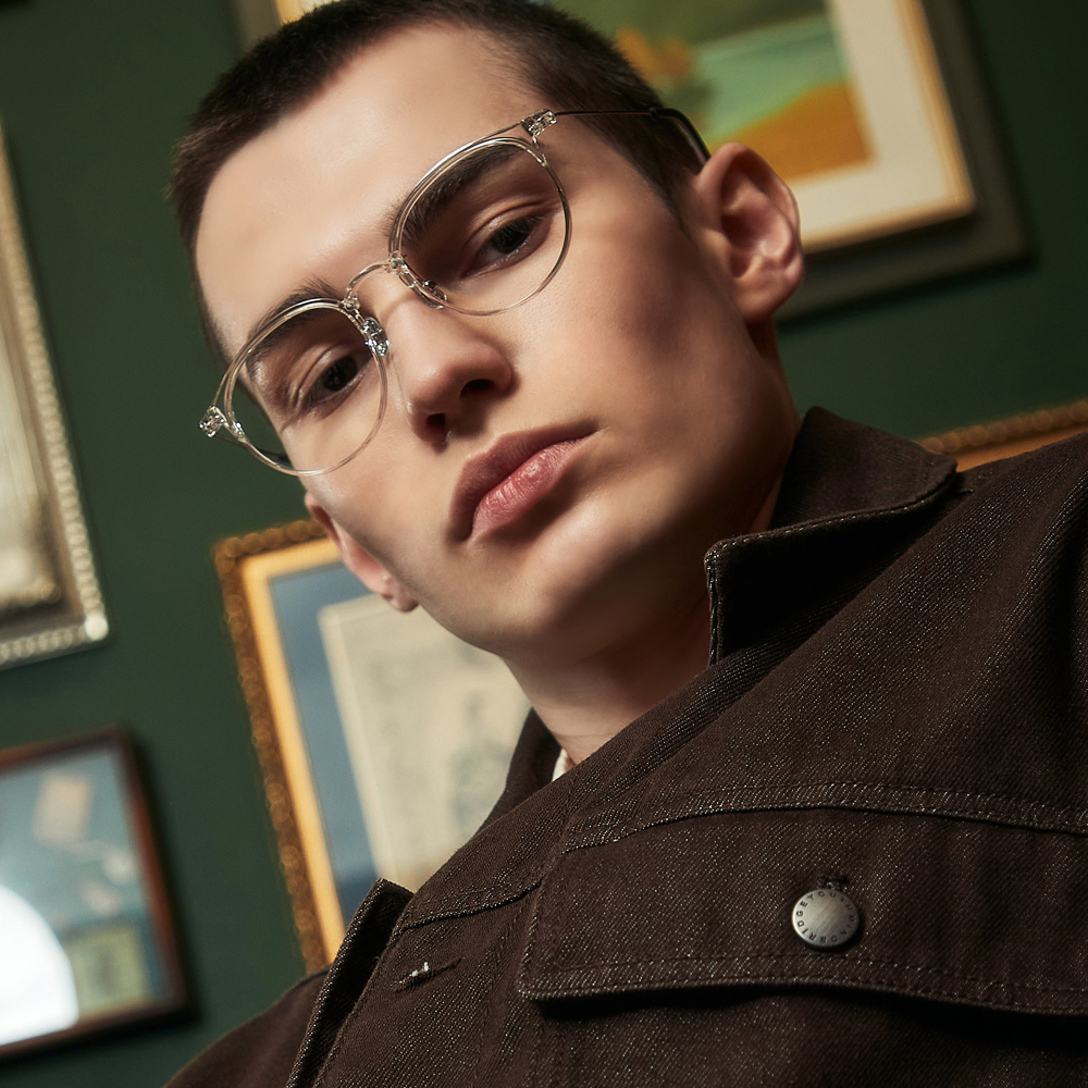 블루라이트차단 가벼운 5g 안경테 검정 투명 남자 여자 뿔테 얇은