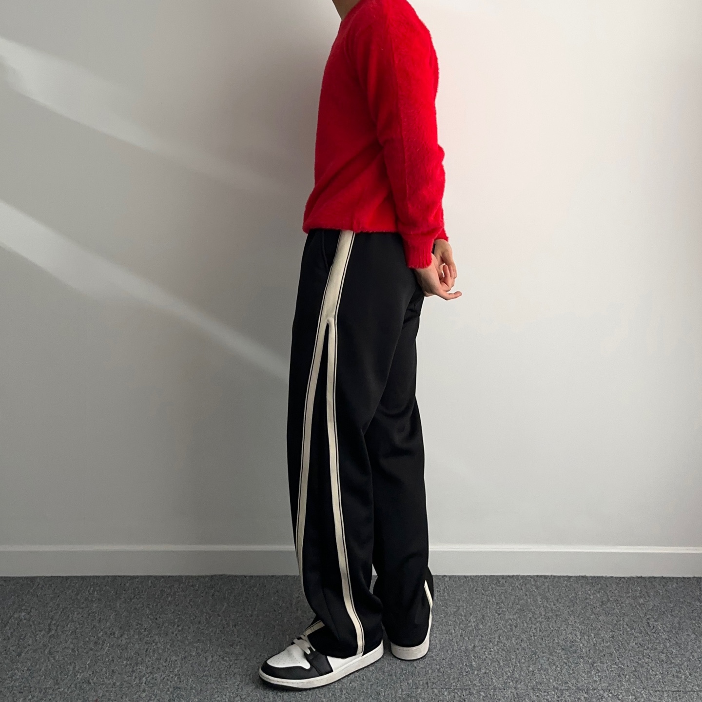 테슬팬츠 남자와이드트레이닝팬츠 남자통바지 - 상세 이미지 3