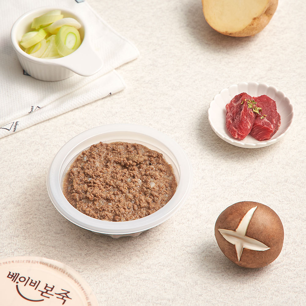 [베이비본죽] 냉장이유식 토핑 볶은한우플러스(120g) 가염 볶은한우 국산 소고기
