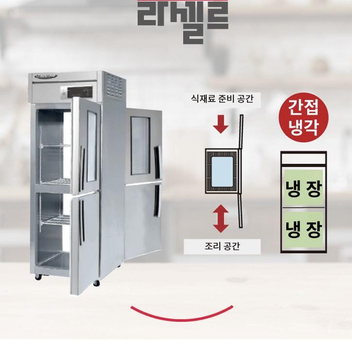 급식실 업소용 양문형냉장고 냉장전용 조리실 2도어냉장고 이미지 4