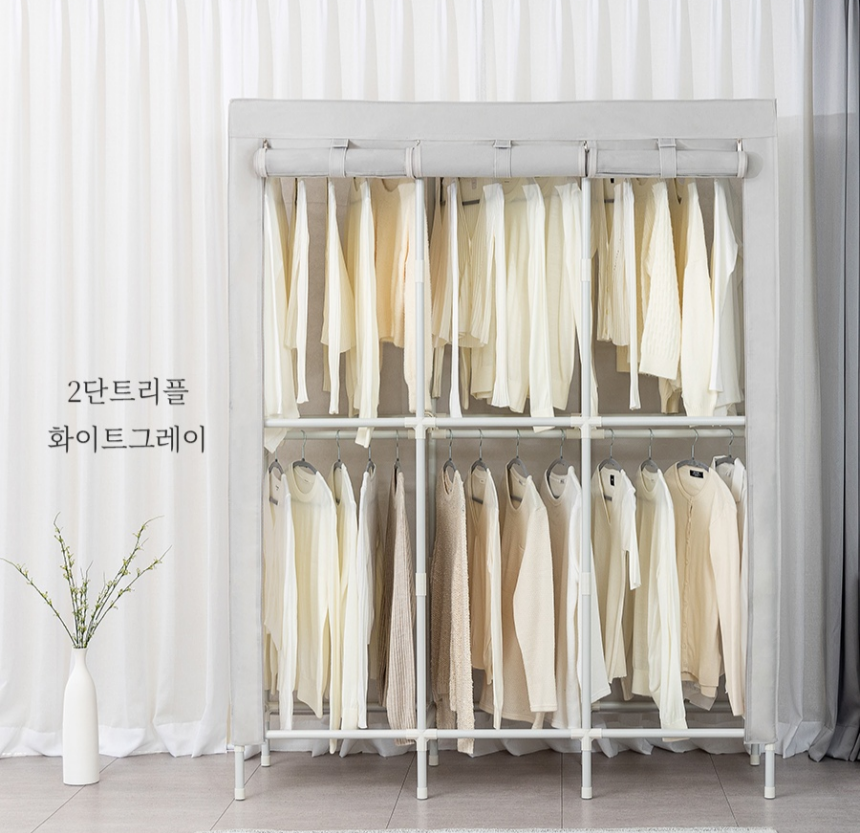 옷장 키큰장 미니 원룸 간이 장롱 2단 싱글
