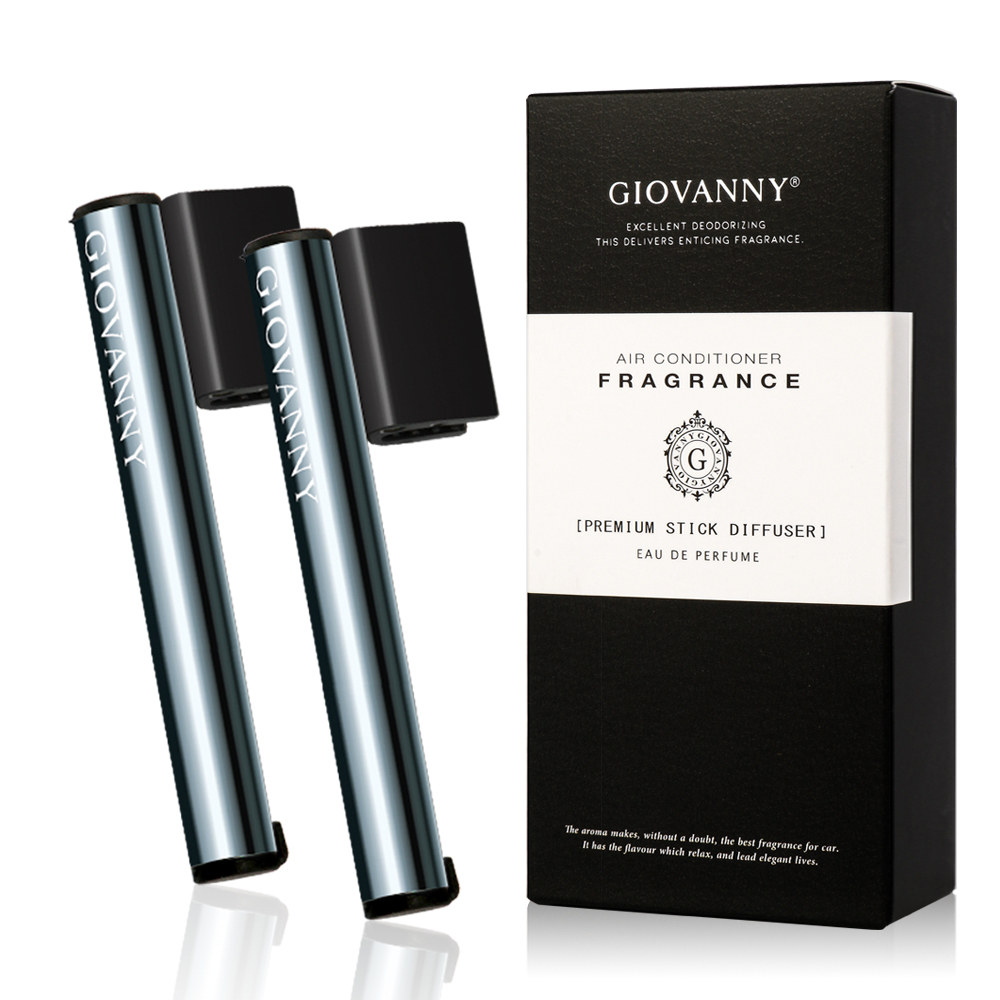 지오바니 차량용 스틱 송풍구 방향제 디퓨저 2개 리필 4개 화이트머스크