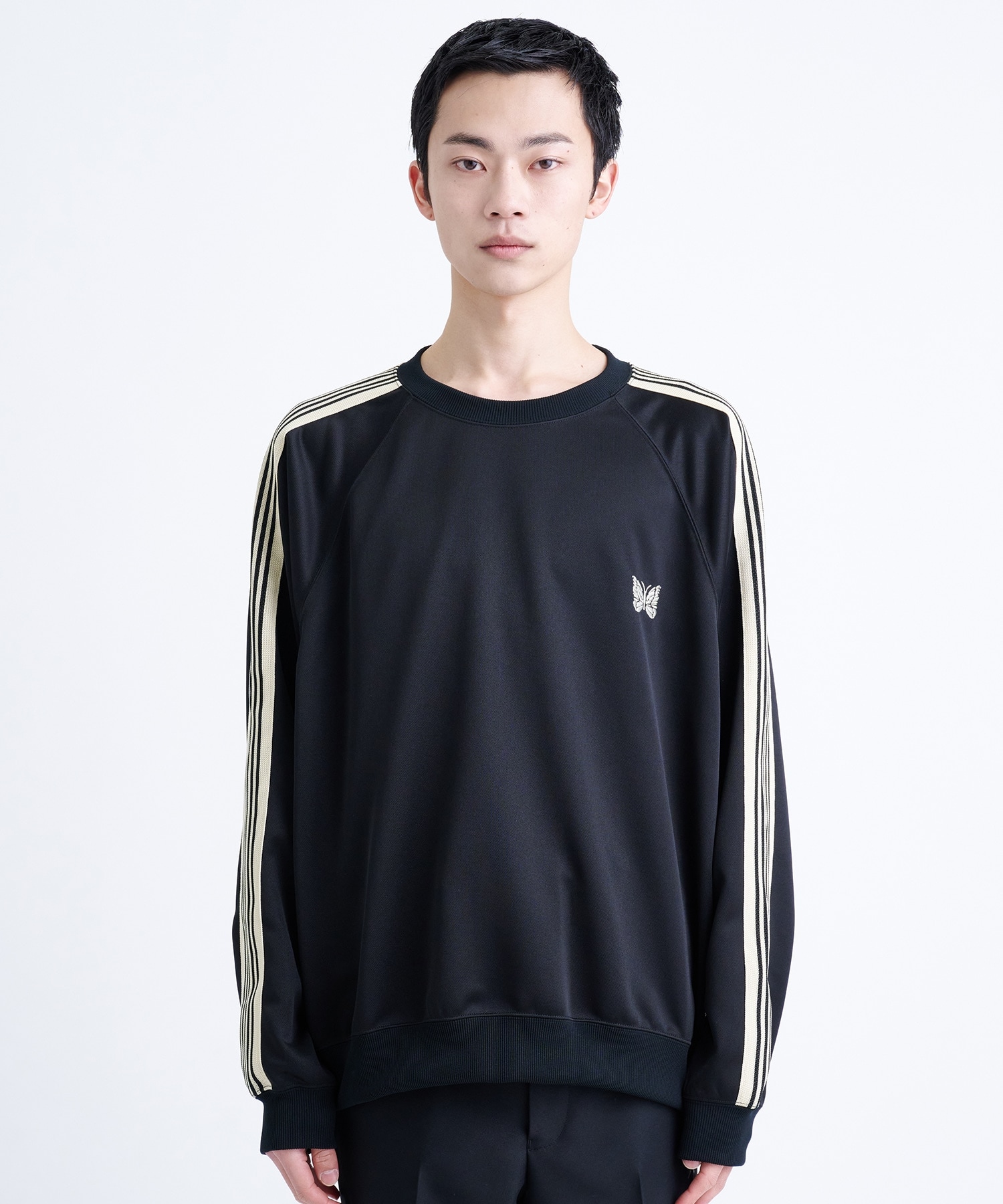 니들스 X STUDIOUS 트랙 티 셔츠 폴리 스무스 크루넥 이미지 2