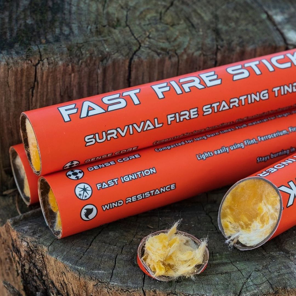 프로캠텍 파이어 스틱+롤+가방 키트 세트 착화제 캠핑 장작 불쏘시개 연료