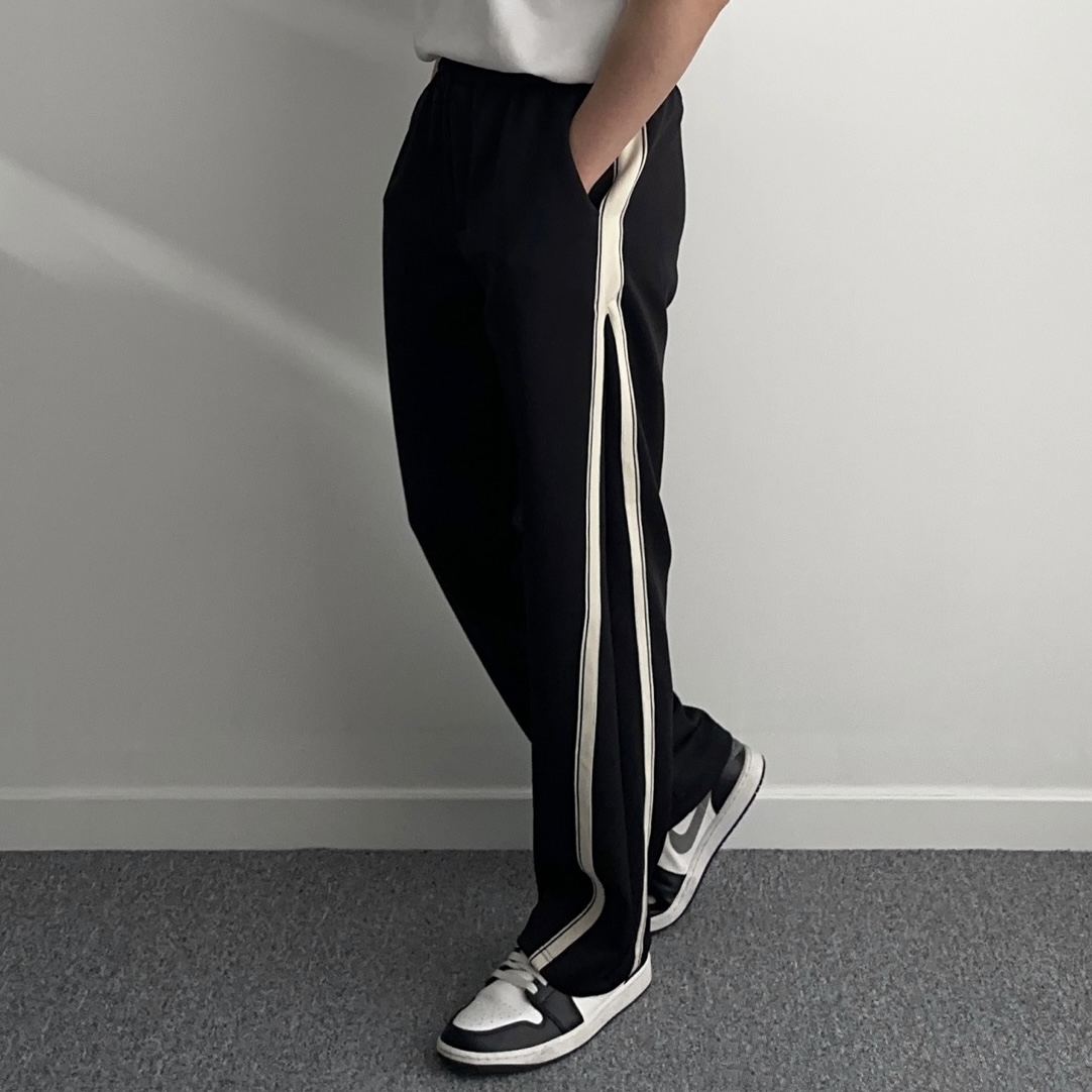 테슬팬츠 남자와이드트레이닝팬츠 남자통바지 - 상세 이미지 2