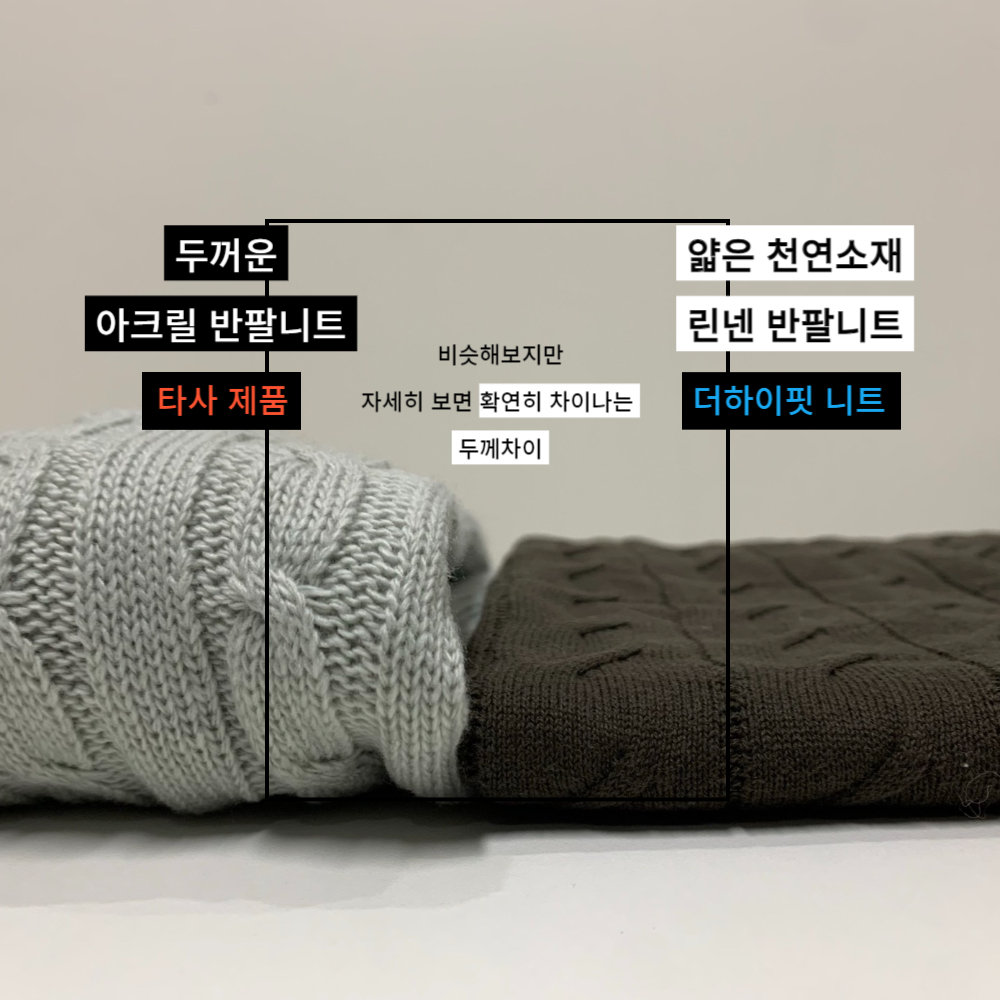 남자반팔니트 니트카라티 머슬핏니트 - 상세 이미지 2