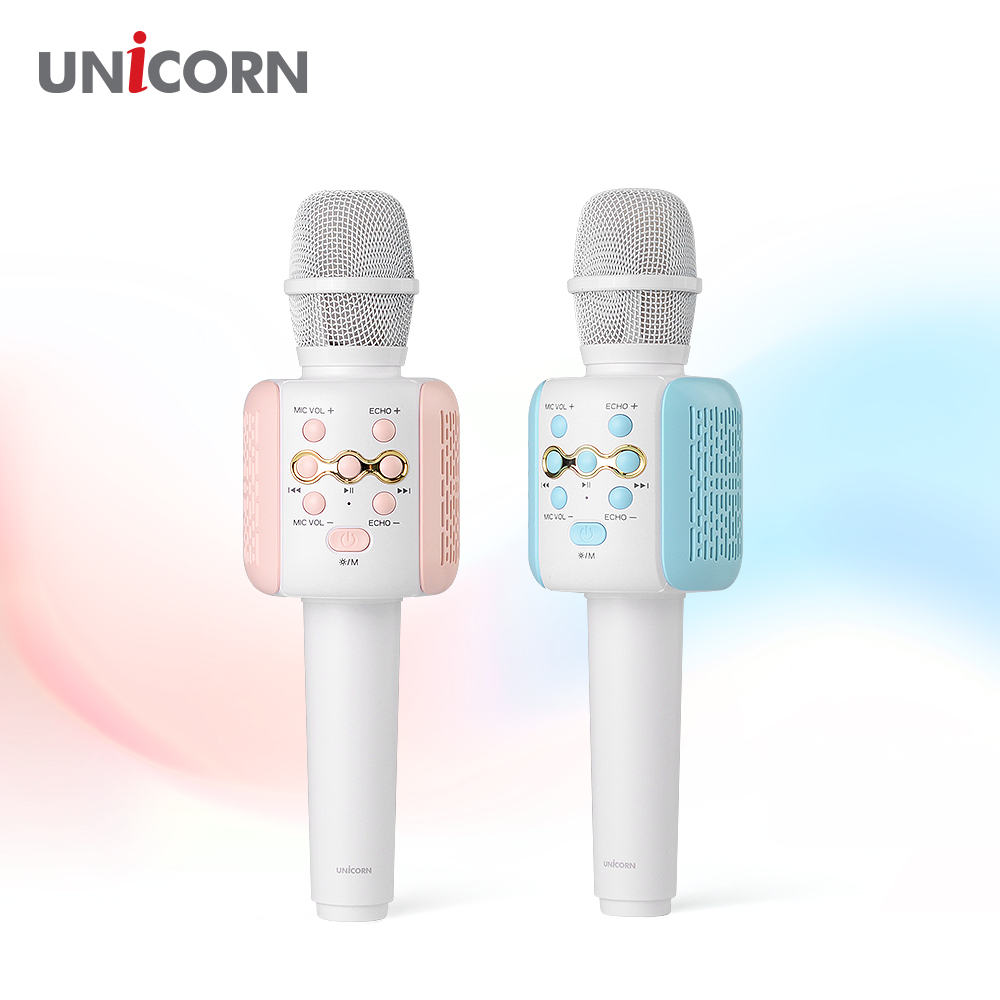 유니콘 블루투스 노래방마이크 무선마이크 휴대용 캠핑 KTV-300G