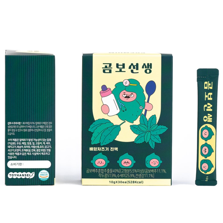 곰보선생 곰보배추시럽 배암차즈기 진액 작두콩 수세미 유아 아기 어린이 30포, 3개 - 상세 이미지 2