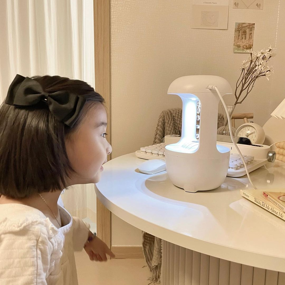 무중력 물멍가습기 초음파 미니가습기 무드등 탁상용 사무실 인테리어 소형 휴대용 간편세척