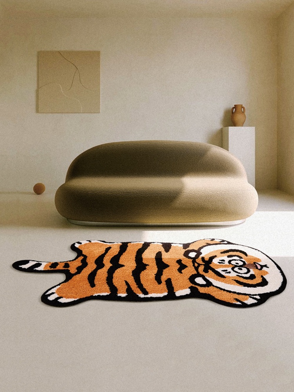 호랑이 러그 디자인 침실 깔개 타이거 거실 매트 카페트 카펫 인테리어 - 상세 이미지 4