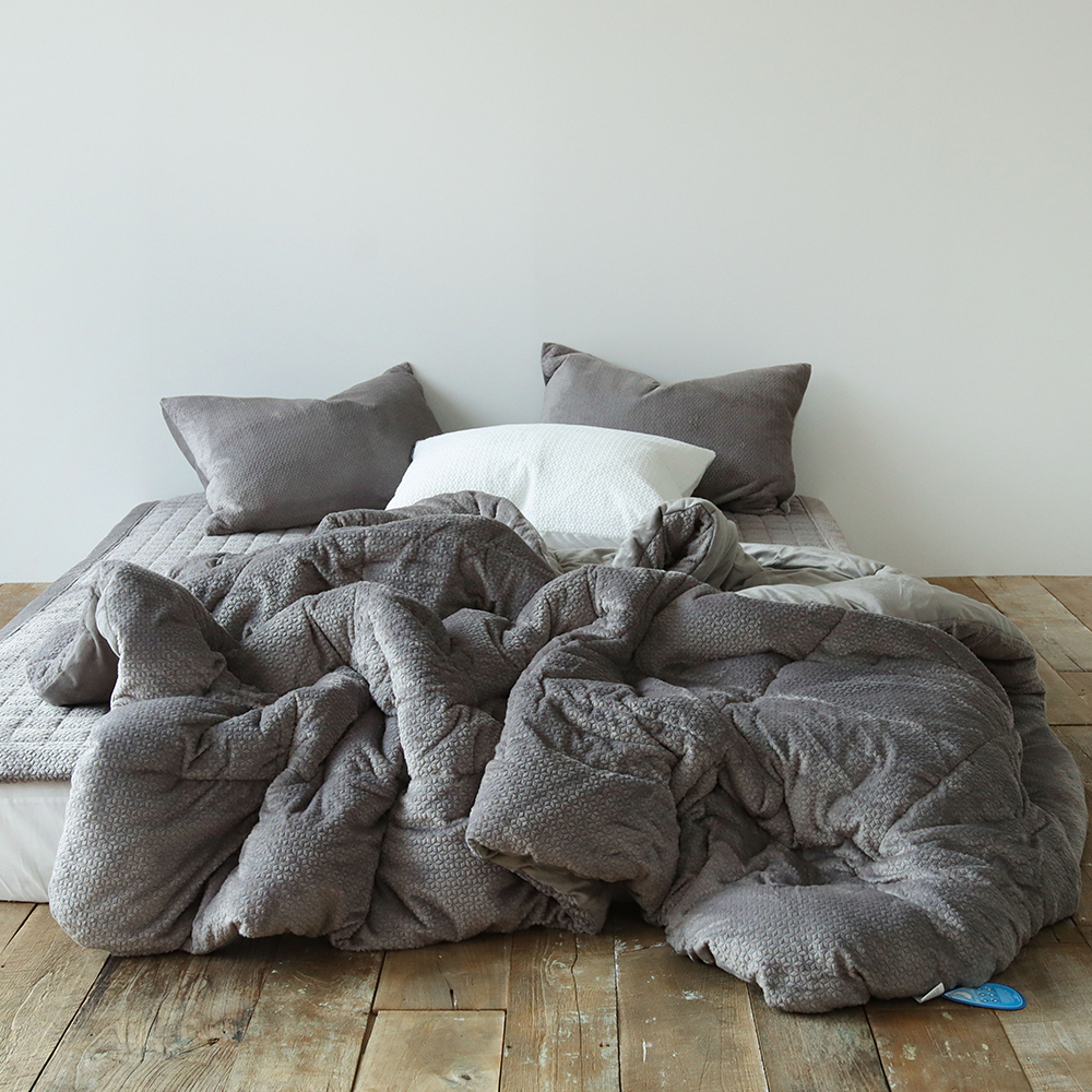 줄리 극세사 차렵이불 마이크로 착번아웃 양면 겨울이불 세트 SS