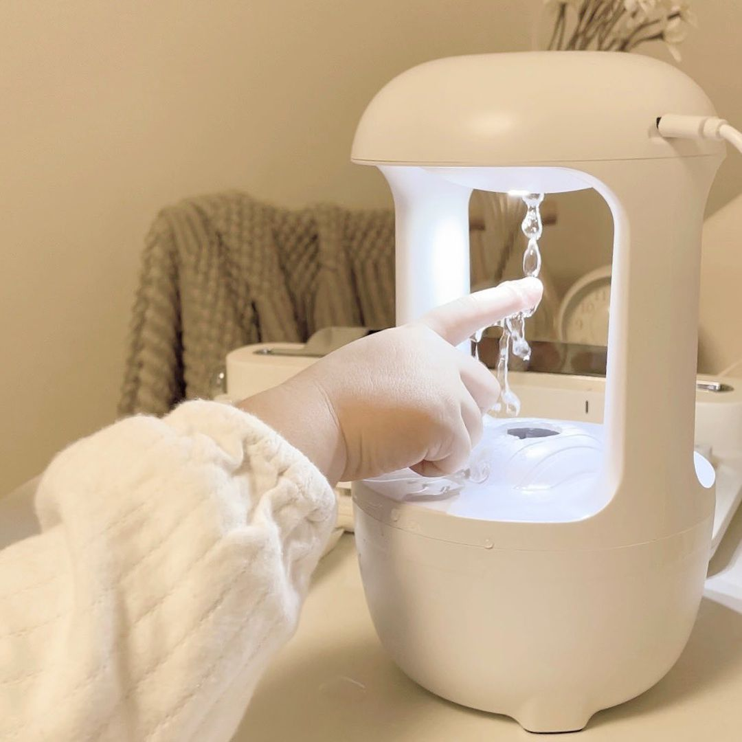 무중력 물멍가습기 초음파 미니가습기 무드등 탁상용 사무실 인테리어 소형 휴대용 간편세척