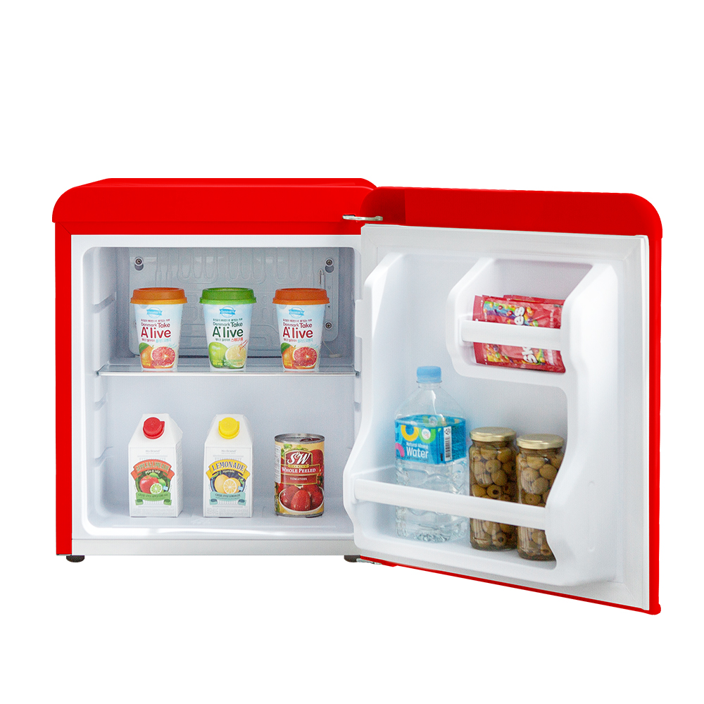 쿠잉 레트로 미니냉장고 REF-S50 소형 원룸 사무실 신혼 슬림 레드