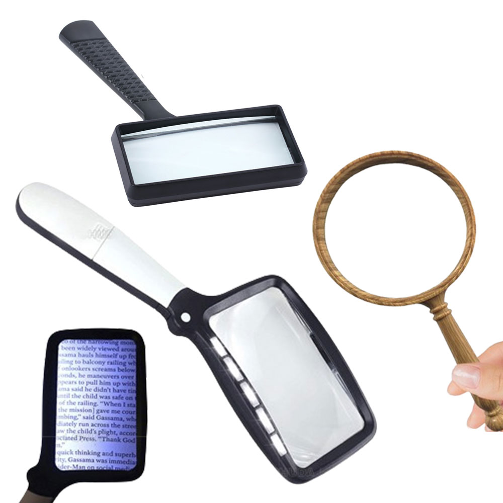 2.5배율 카드형 확대경 휴대용 관찰경 독서 노안 돋보기 손돋보기 손잡이 루페 안경 검사 10x 3x - 상세 이미지 2