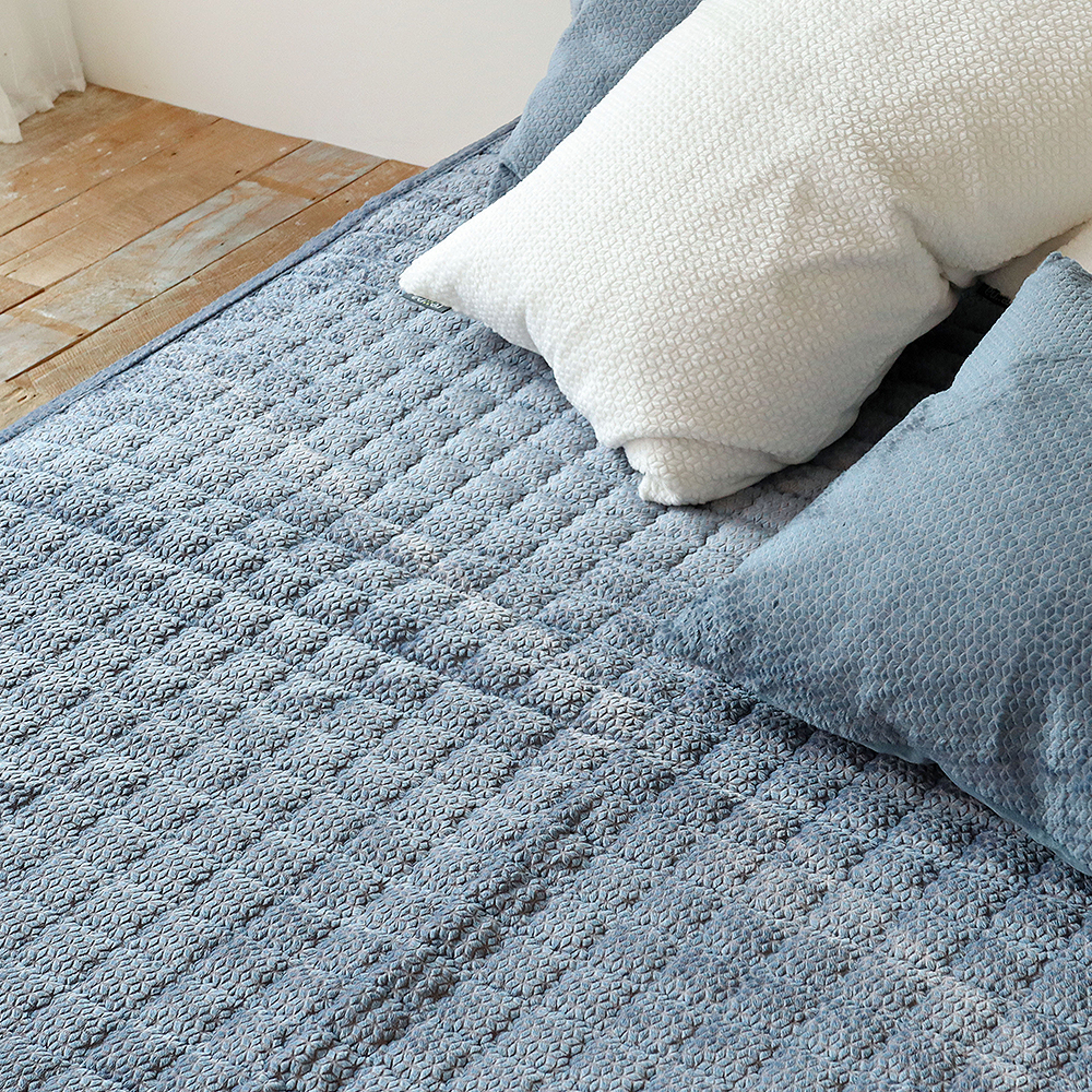 줄리 극세사 패드 마이크로 착번아웃 겨울 침대패드 Q