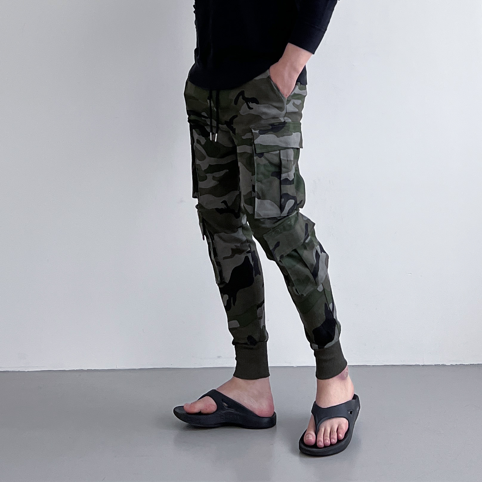 밀리터리조거팬츠 카모바지 남자 카고 조거팬츠 전술 작업 빅사이즈 건빵 - 상세 이미지 4