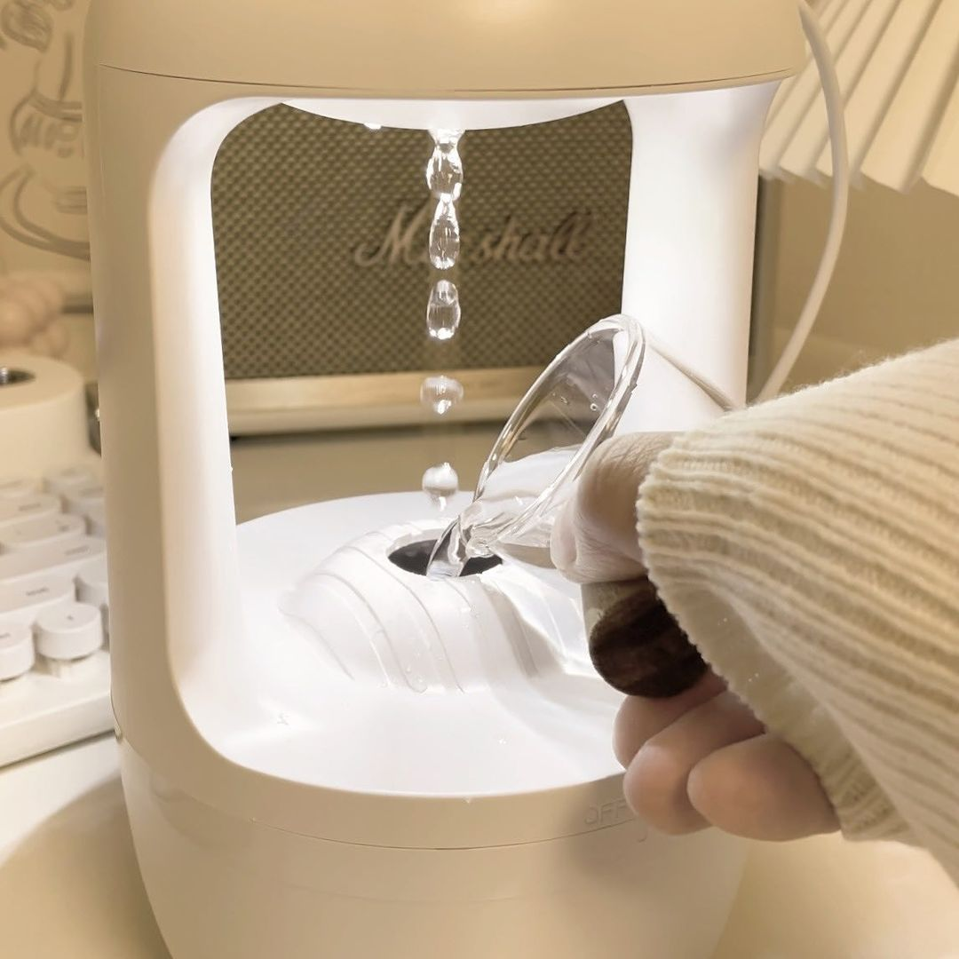 무중력 물멍가습기 초음파 미니가습기 무드등 탁상용 사무실 인테리어 소형 휴대용 간편세척