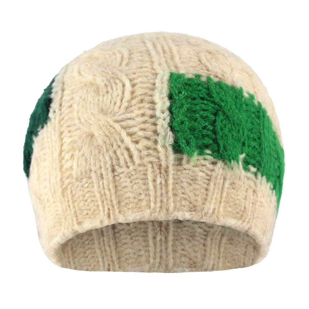 여자 남자 네모 니트 롱 비니 캡없는 챙없는 겨울 패션 모자