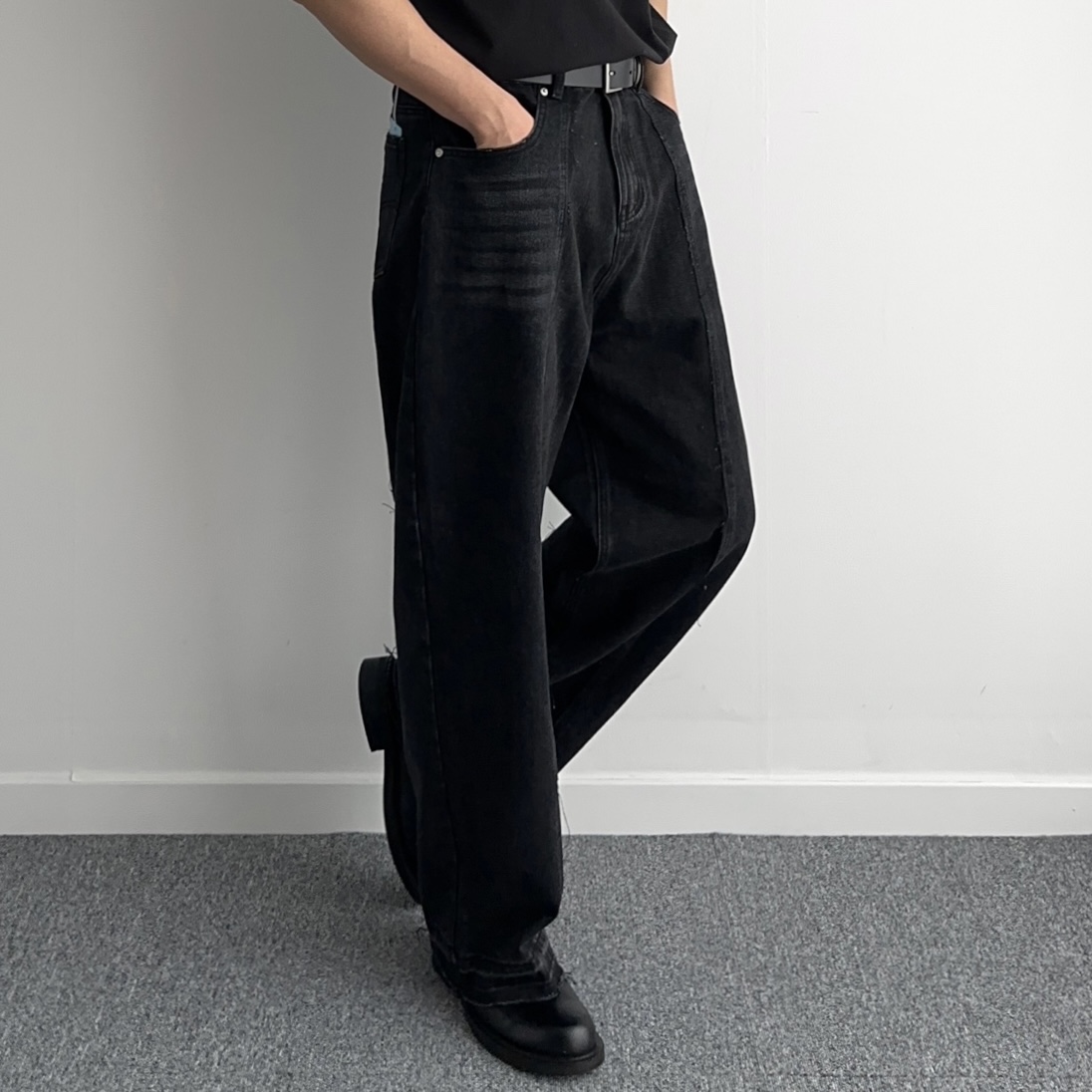 1+1 남자흑청바지 남자통청바지 - 상세 이미지 2