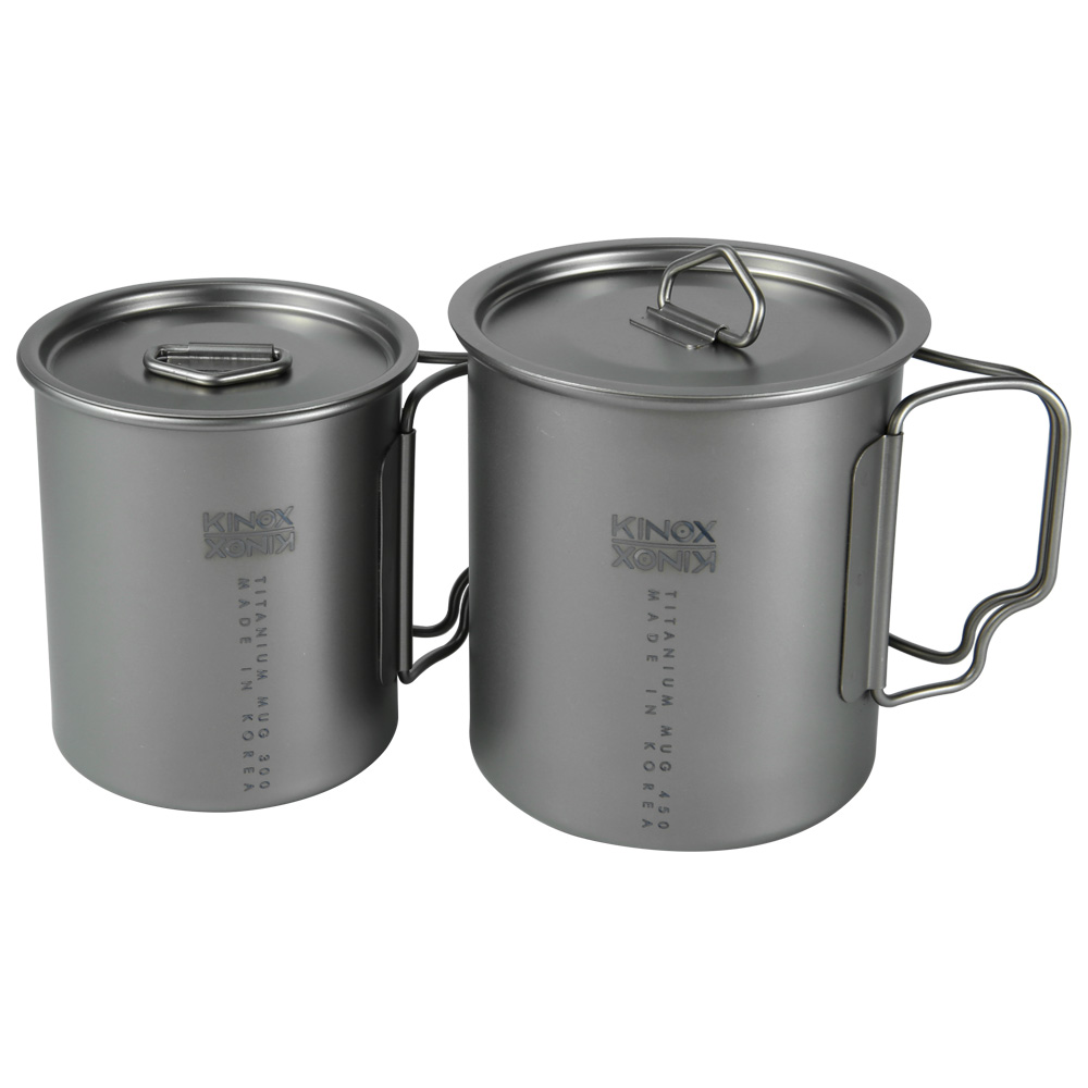 키녹스 캠핑 티타늄 컵 싱글 뚜껑 머그 300ml - 상세 이미지 2