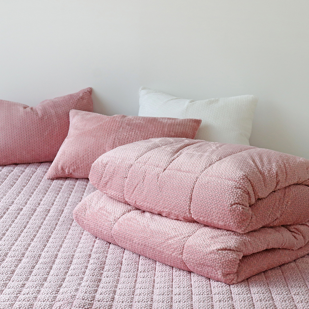 줄리 극세사 패드 마이크로 착번아웃 겨울 침대패드 Q