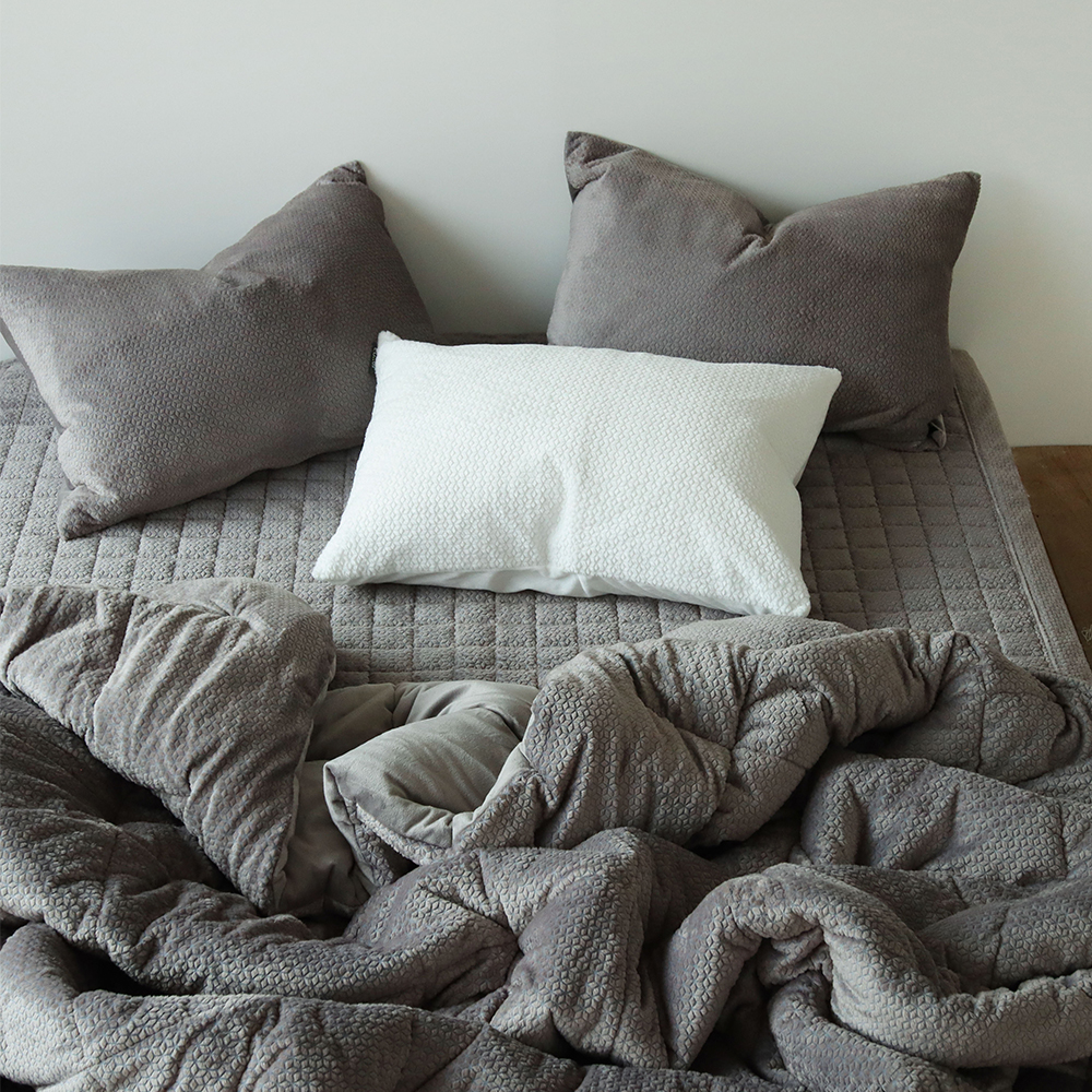 줄리 극세사 차렵이불 마이크로 착번아웃 양면 겨울이불 세트 SS