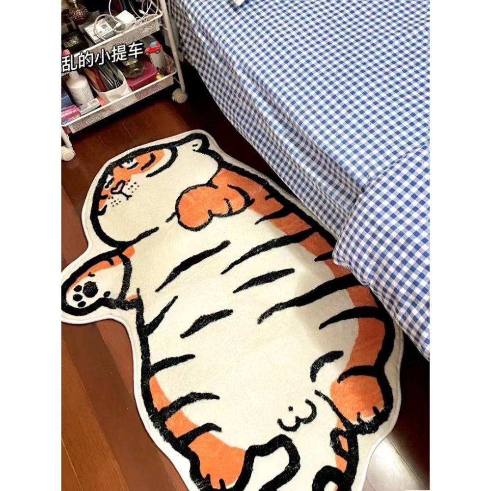 호랑이 러그 동물 디자인 타이거 발매트 매트 인테리어 카페트 카펫 호피