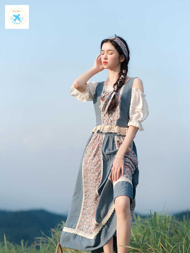 코스튬 개화기 원피스 의상 중세시대 공주 레트로 - 상세 이미지 4