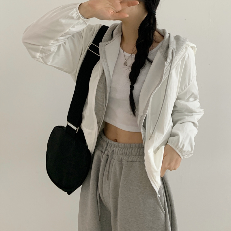 [간절기/추천] 데일리 스트링 후드 바스락 데일리 바람막이 - 5color 이미지 3