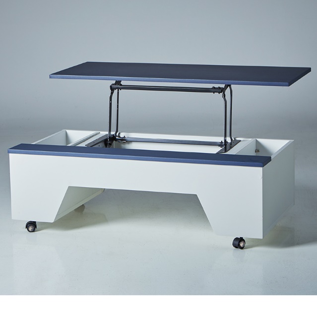 이동식 리프팅 테이블 바퀴 기능성 거실 테이블 높은 소파 테이블