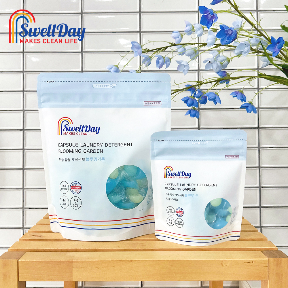 스웰데이 16주 향기지속 퍼퓸 캡슐세제 올인원 대용량 고농축 세탁세제 라벤더향 90개