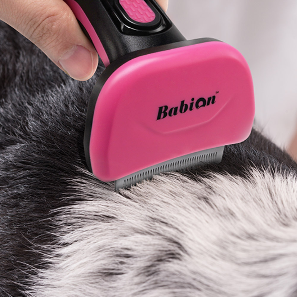 바비온 원터치 애견 미용 고양이 강아지 털제거 깔끔 빗 브러쉬 098R (중)