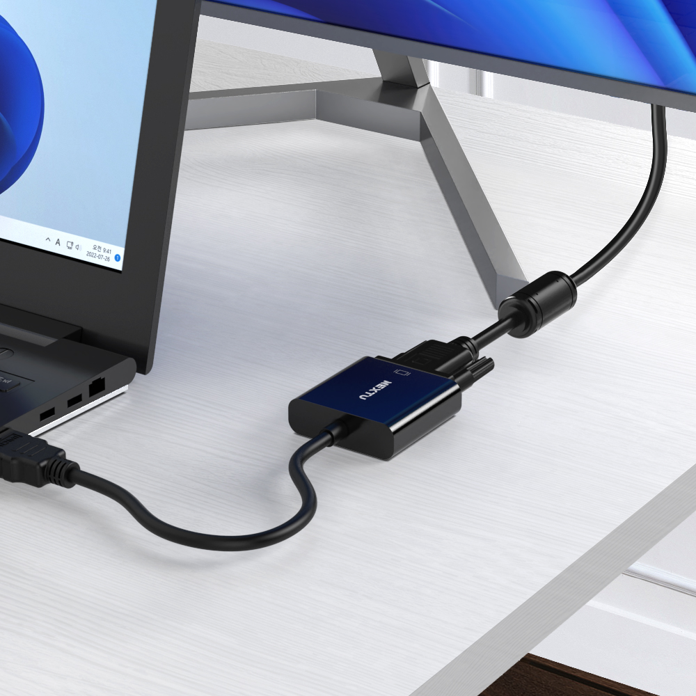 넥스트유 버이반 FHD 60Hz HDMI TO VGA(RGB) 컨버터 젠더 케이블 - 상세 이미지 5