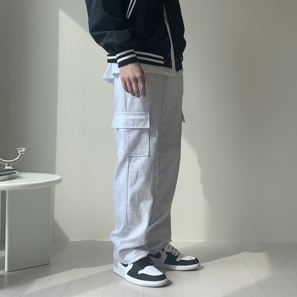 스웨트팬츠 남자와이드트레이닝팬츠 통큰바지 이미지 4
