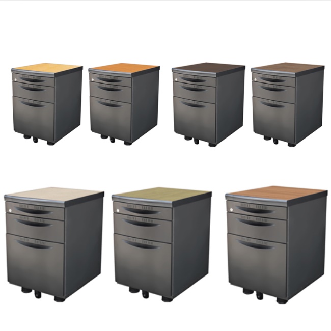 열쇠 서랍장 고급 바퀴 서랍장 튼튼한 스틸 목재 이동식 서랍장