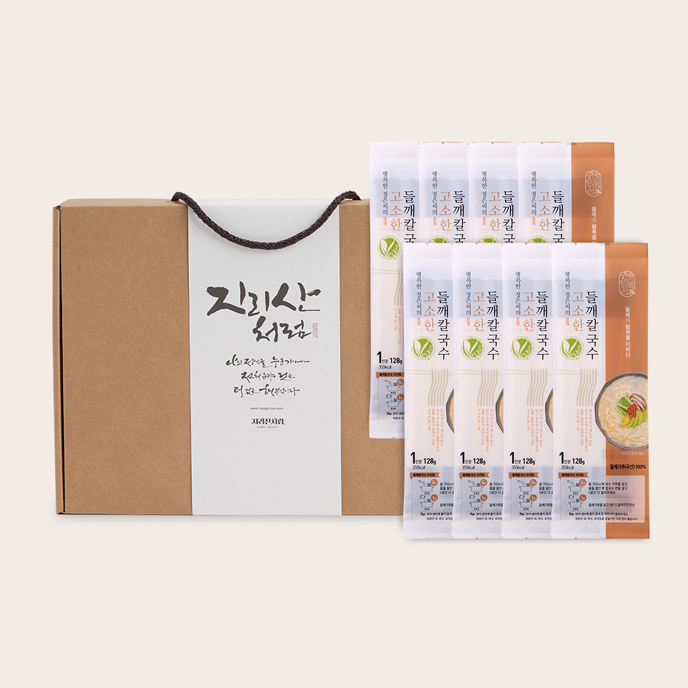 들깨칼국수 밀키트 4인분 비건 음식 식품 간식 요리 지리산처럼 칼국수 - 상세 이미지 4