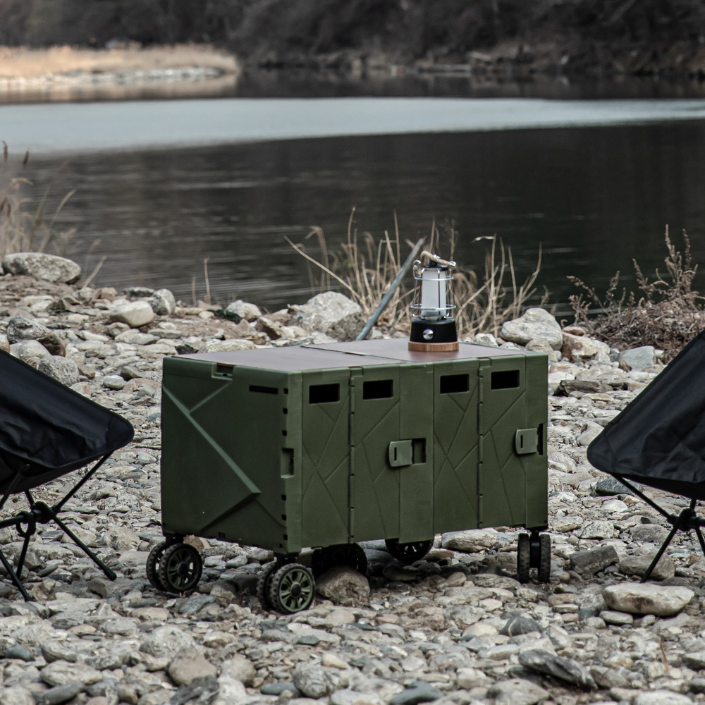 로티캠프 웨건 캠핑 카트 폴딩 접이식 캐리어 수레 FCW-810 아이보리