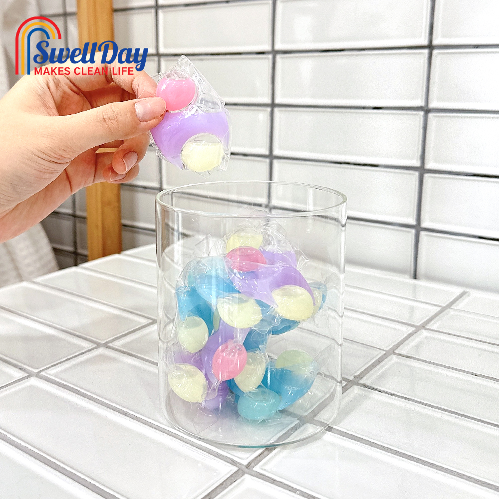 스웰데이 16주 향기지속 퍼퓸 캡슐세제 올인원 대용량 고농축 세탁세제 라벤더향 90개