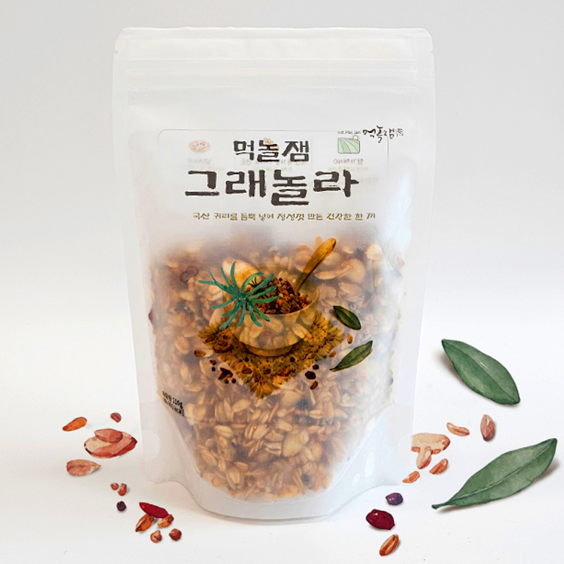 국내산 귀리 수제 그래놀라 210g 먹놀잼 씨리얼 - 메인 이미지