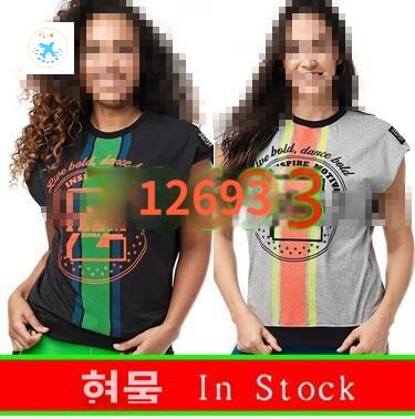 줌바웨어 여성용 반팔티 나시 여성의류 피트니스 탑 단체복 - 상품 이미지