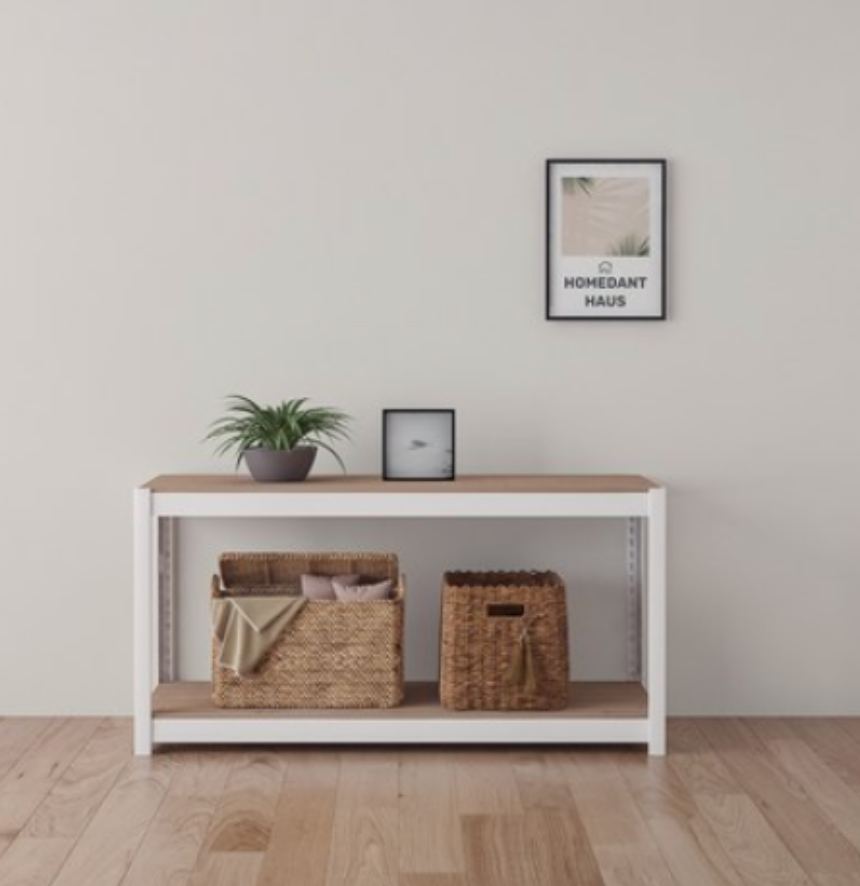 이케아 거실장 티비다이 TV 티비장 낮은 높은 선반 바게보화이트 900x350x4002단