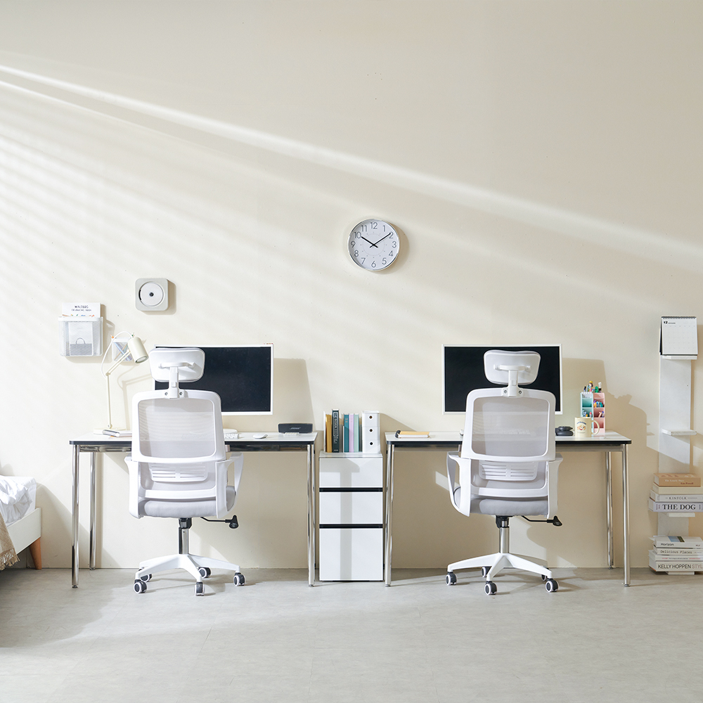 포커스 철제 책상 고등학생 원룸 1200 바닐라크림